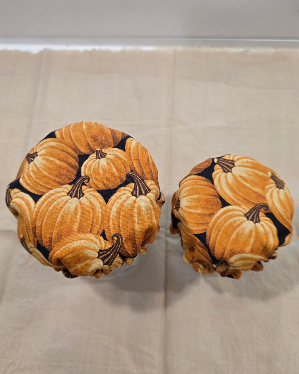 Orange Pumpkin Reversible Jar Covers - Fall Collection