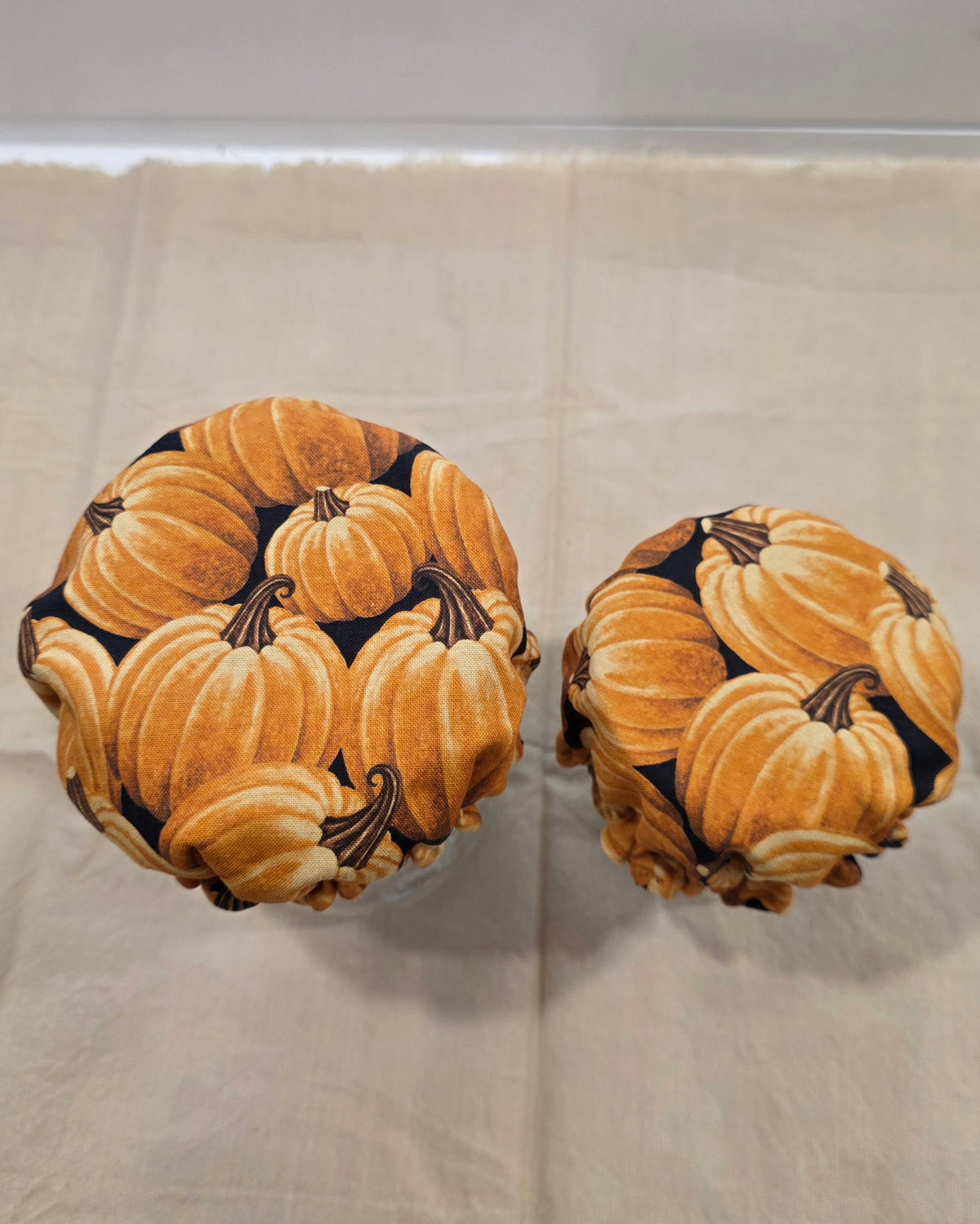 Orange Pumpkin Reversible Jar Covers - Fall Collection