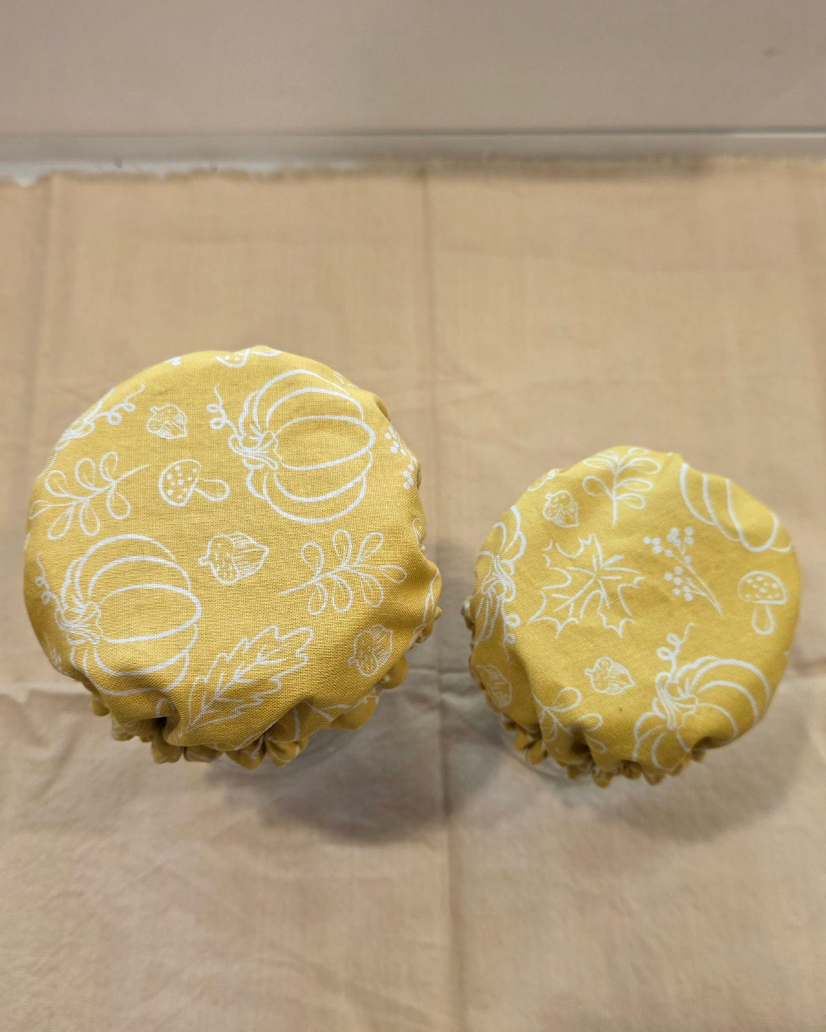 Yellow Pumpkin Reversible Jar Cover - Fall Collection