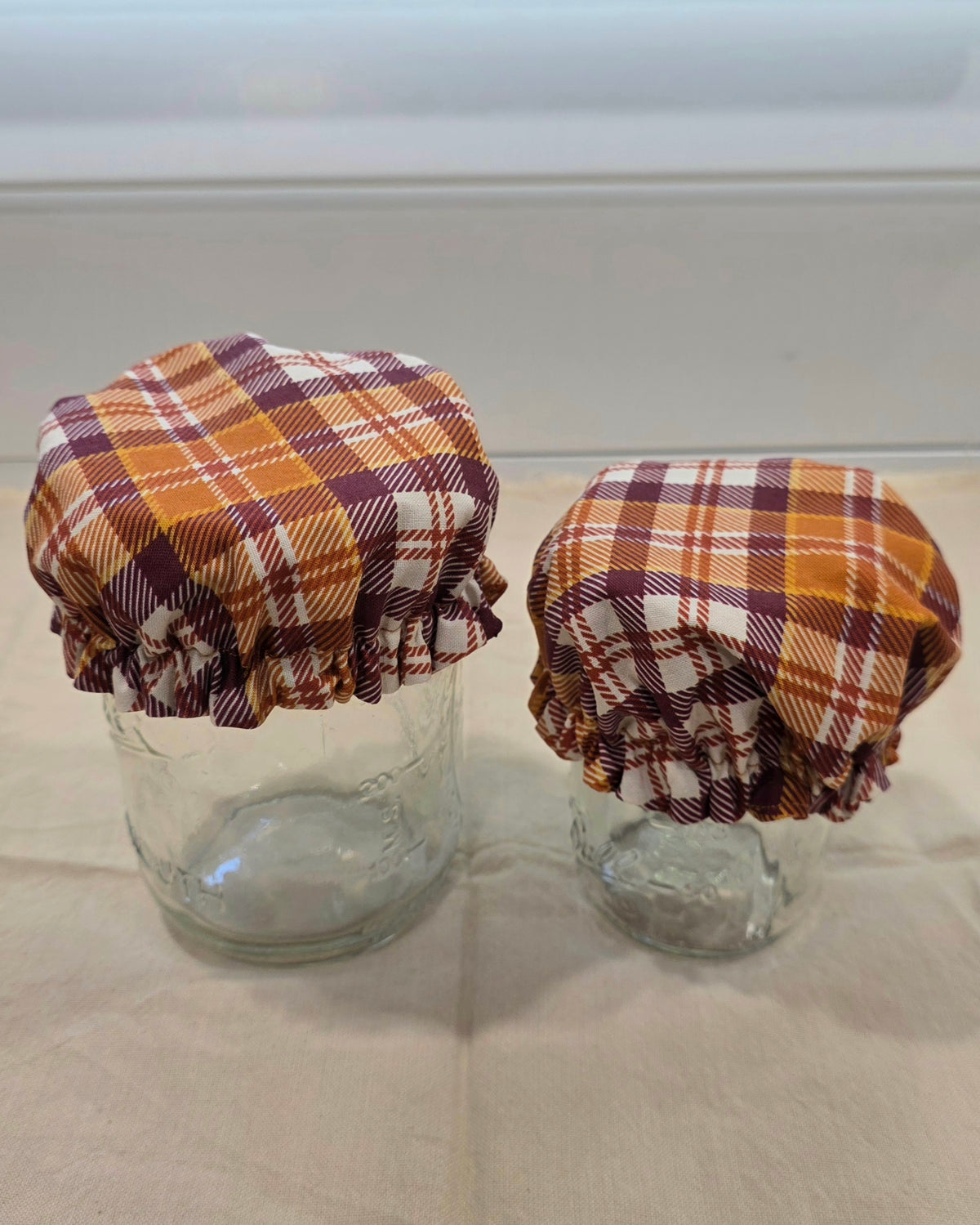 Plaid Reversible Jar Covers - Fall Collection