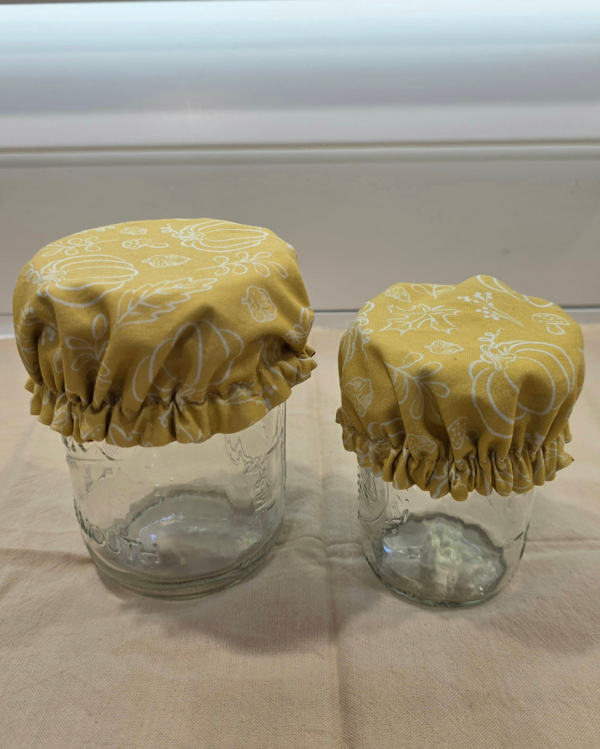 Yellow Pumpkin Reversible Jar Cover - Fall Collection